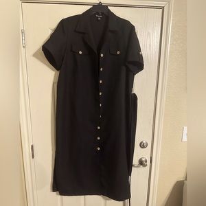 Dana Kay Black button Front Dress